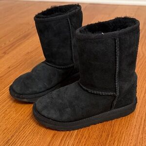 UGG Kids Black Suede Boots
